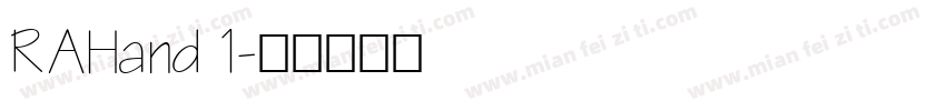 RAHand 1字体转换